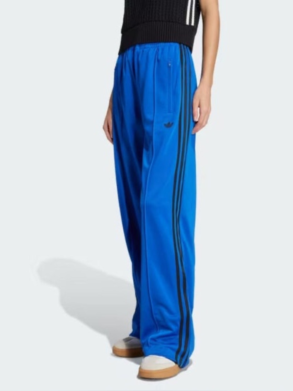 adidas Adicolor Classic Firebird Loose Women’s Track Pants -Blue/Black JY2688 - Picture 5 of 6